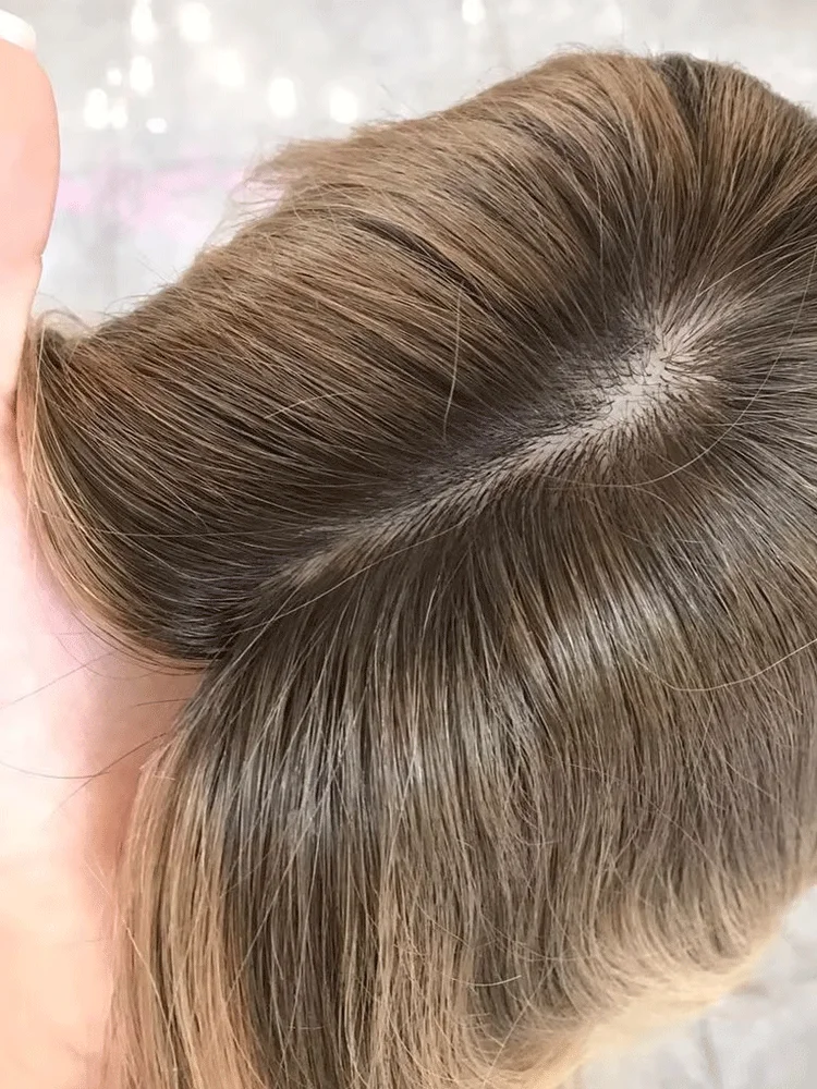 Natural Wig Synthetic Wig Dark Root HairLine Highlights Straight Hight Density Pre plucked Cosplay For Women Daily Party Use