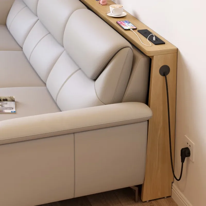 

Electric sofa rear shelf, living room against the wall floor solid wood bedside storage rack