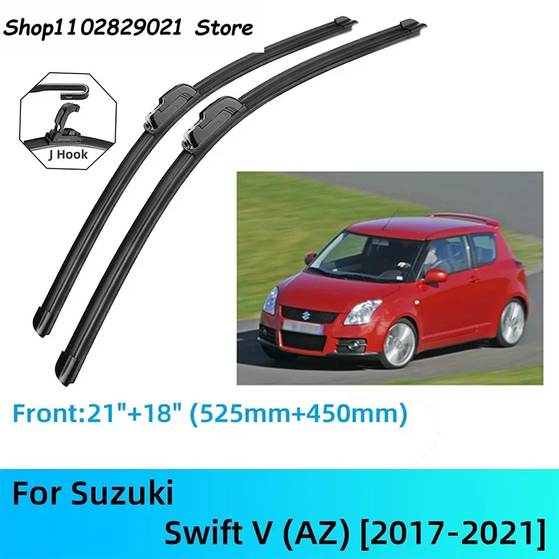 

For Suzuki Swift V (AZ) Front Rear Wiper Blades Brushes Cutter Accessories J U Hook 2017-2021 2017 2018 2019 2020 2021