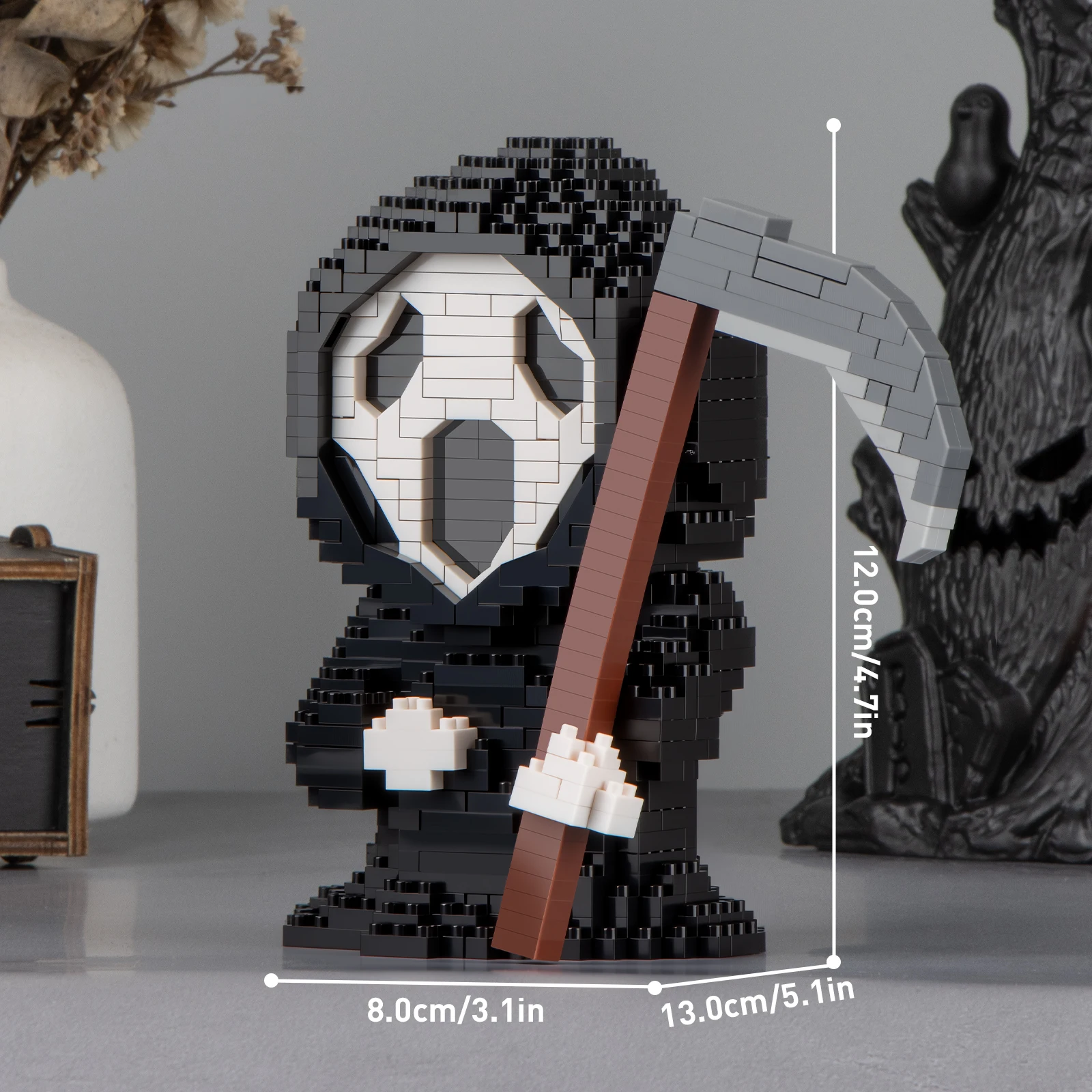 جزيئات صغيرة مجمعة لبنات البناء ألعاب ألغاز كرتونية للهالوين سلسلة مهرج الموت الليلي السحري شخصيات مجمعة #4