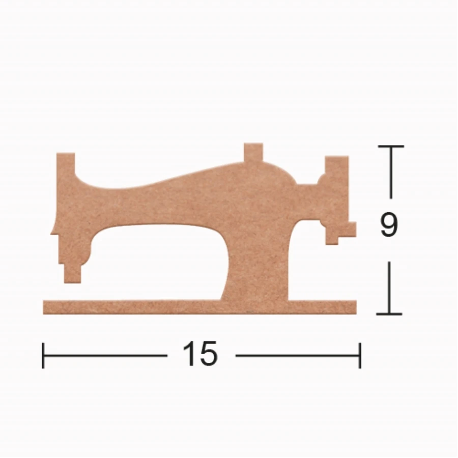 H140 Stitch Machine Trinket, 18mm Figurative Wood Object