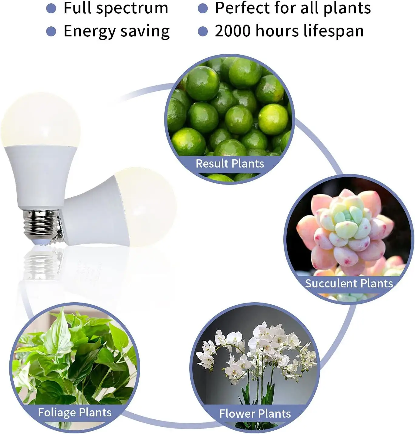 تنمو مصابيح كهربائية LED تنمو مصباح A19/A60 الطيف الكامل تنمو ضوء لمبة النبات مصابيح كهربائية E27 قاعدة 11 واط تنمو لمبة 100 واط يعادل #3