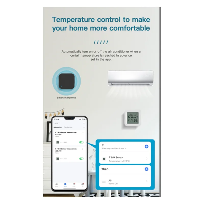 

A10R Tuya Zigbee датчик температуры и влажности мини ЖК-цифровой дисплей приложение дистанционное управление термометр гигрометр