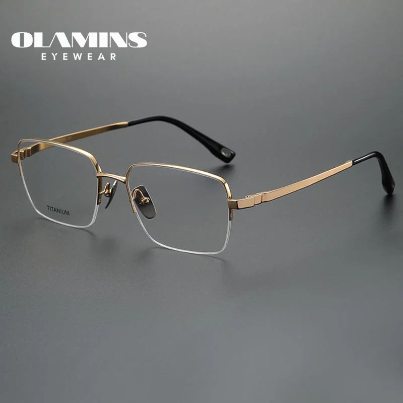 

OLAMINS​ Titanium Optical Glasses For Men China Wholesale New Model Ready Stock Titanium Eyeglasses Frames Optical Glasses 80928