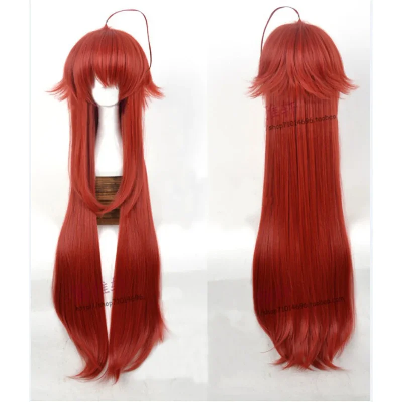 2025 yiyi High School DxD Rias Gremory 100cm de largo vino rojo pelo resistente al calor disfraz Cosplay + gorro de peluca gratis