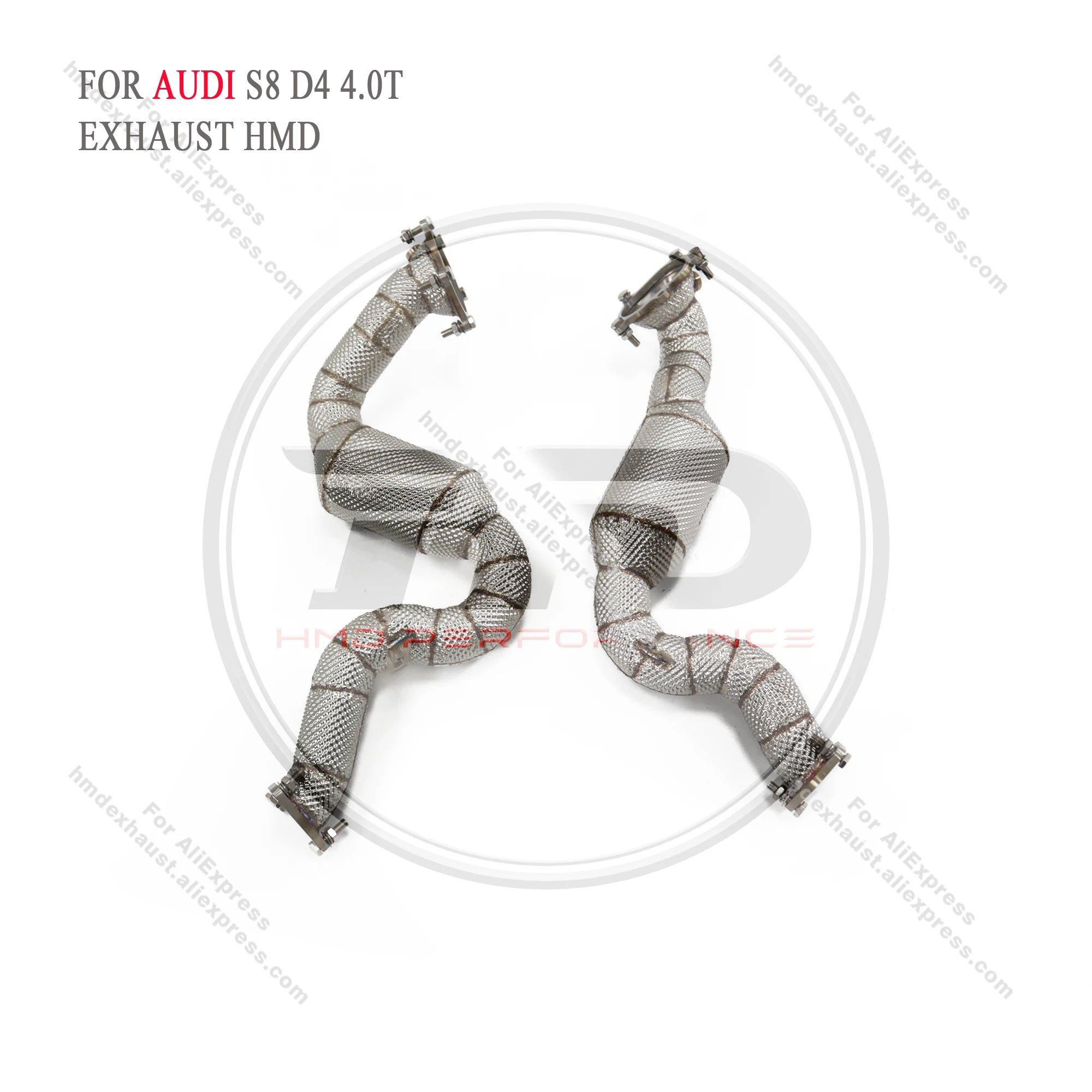 

HMD High Flow Performance Downpipe for Audi S6 S7 C7 S8 D4 With Catalytic Converter Header Exhaust System