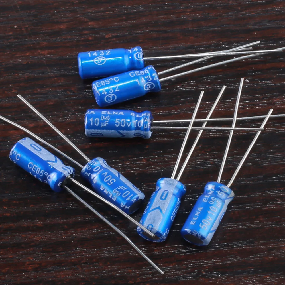 100pcs Japan ELNA RE3 10UF 50V 10mfd Audio Capacitor for audio equipment 5x11mm