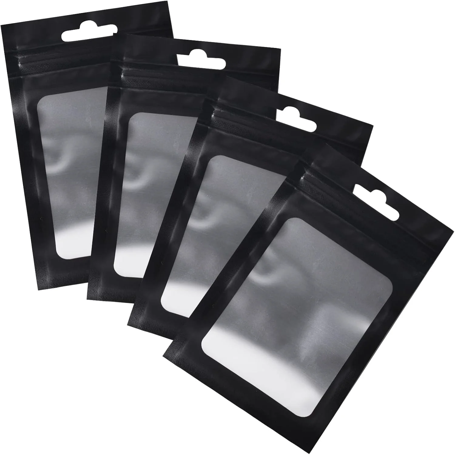 200 Pieces Mylar  Lock Bags Aluminum Foil Bags, Flat Metallic Mylar Foil Flat ZipLock Food  Bags Pouch 7.5 x 12 /  x 4.7 Inch