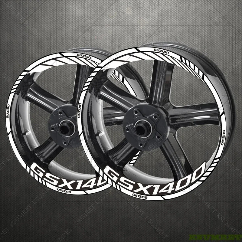 

Vinyl SUZUKI GSX1400 Wheel Sticker GSX1400 Logo Motorcycle Rim Decal Stickers Set