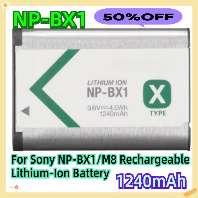 

For Sony NP-BX1/M8 3.6V 1240mAh Rechargeable Lithium-Ion Battery