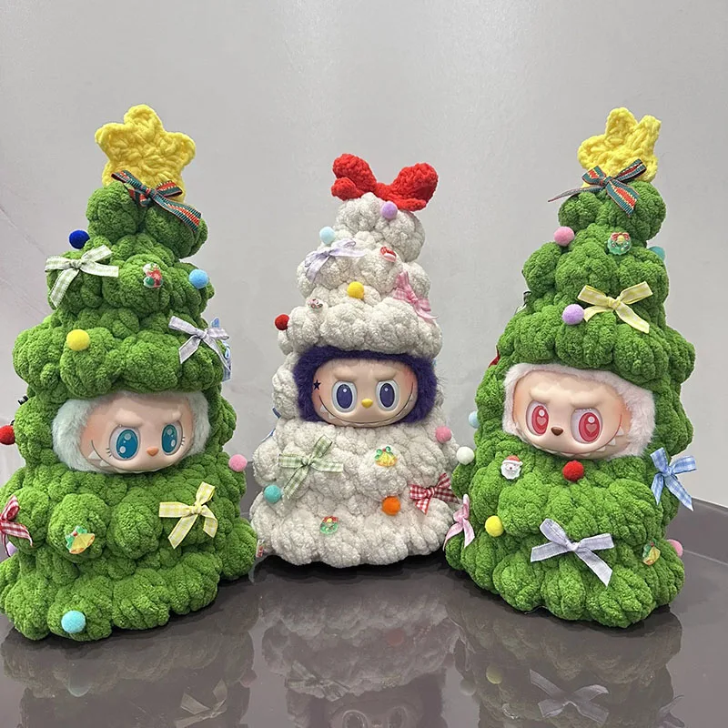 ラブブサンタクロースコスチューム、クリスマスツリーデコレーション、ホリデーシリーズ、カスタムアクセサリー、17cm