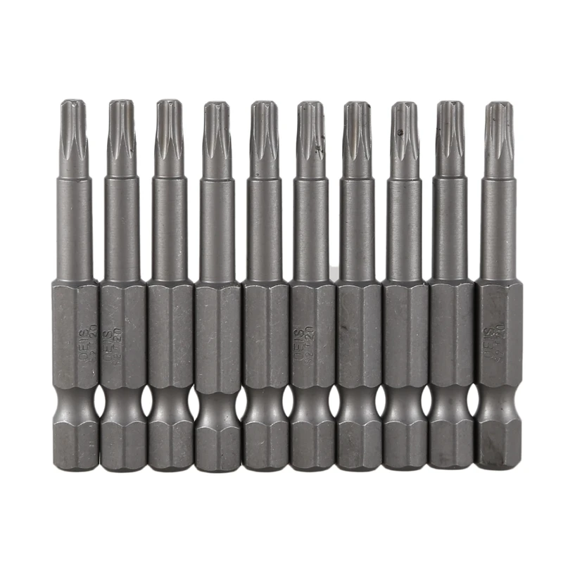 

6.m Hexagon Shank 4mm T20 netic Tip Torx Screwdriver Bits 10 Pcs