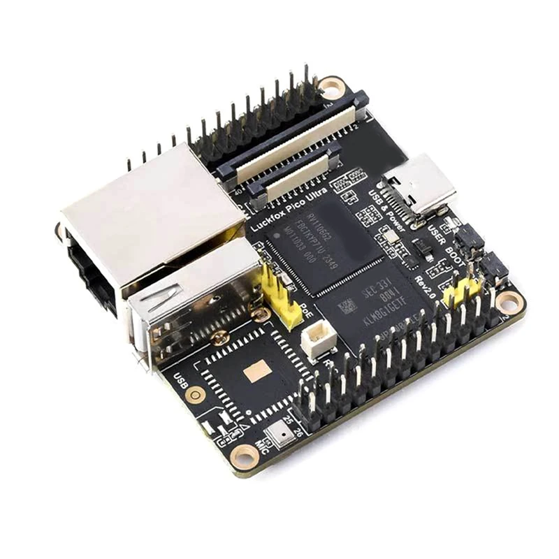 Voor Luckfox Pico Ultra Development Board RV1106 Micro Linux Moederbord, 8GB EMMC Geen-WIFI-With-POE
