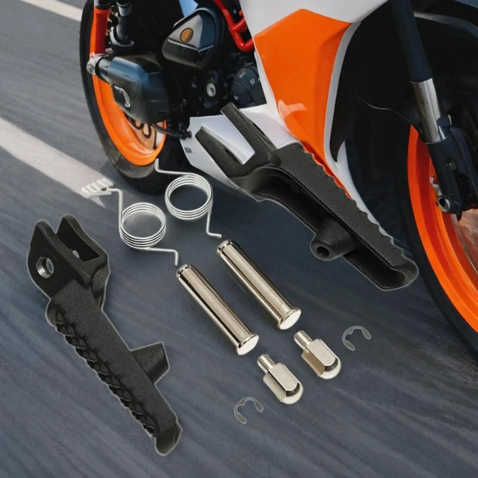 Motorcycle Front Footrest Foot Pedal Durability Nonslip Replace Parts Motorcycle Accessories Foot Pegs for CBR1000rr