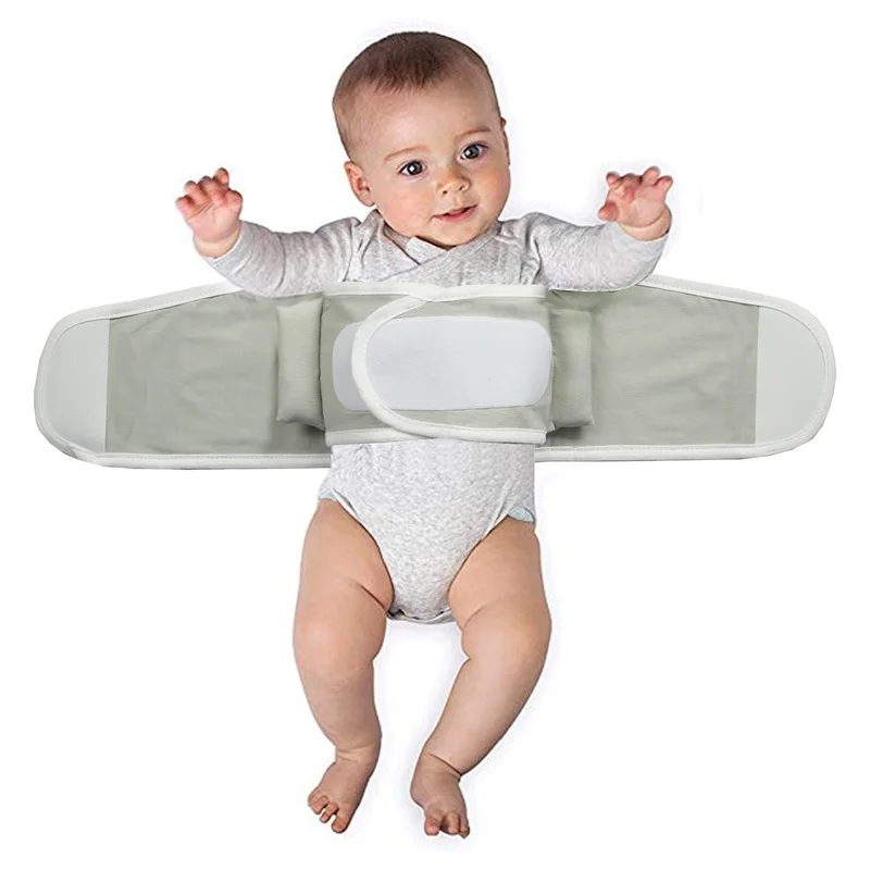 Protector de vientre infantil con recién nacido a prueba de explosiones para bebé, saco de dormir Simple envolvente, algodón anti-asustar, elástico ajustable