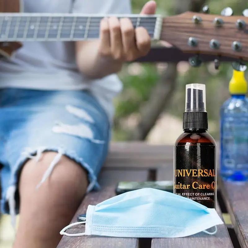 Aceite de limón para guitarra de madera, aceite de mantenimiento de guitarra, 80ml, cuidado de diapasón de guitarra, aceite de limón, limpiador de cuerdas de guitarra para guitarra