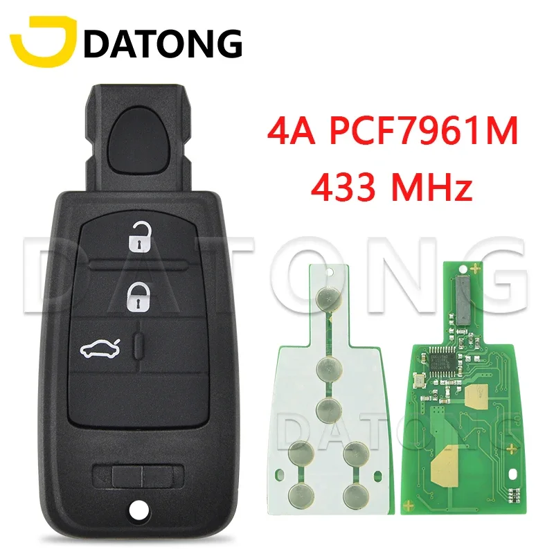 

Автомобильный пульт дистанционного управления Datong для Fiat 500 Panda Punto Bravo Ducato Stilo Tipo Viaggio Ottimo 4A PCF7961 433 МГц смарт-карта