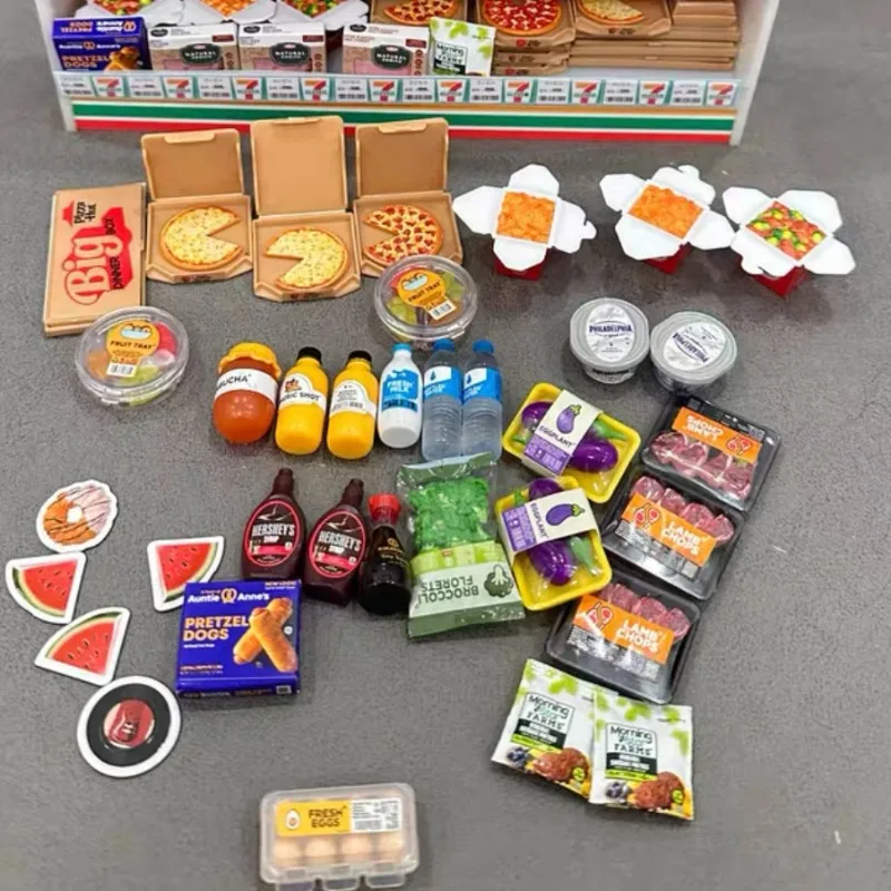 Mini marcas de nevera, cápsula de bola misteriosa, caja ciega, juego de cocina, refrigerador en miniatura, juguetes, adorno bonito, regalos de cumpleaños para niños