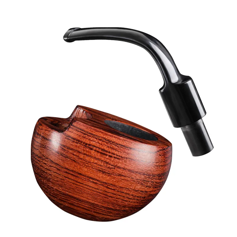 MUXAING imported rosewood pocket pipe handmade solid wood tobacco pipe 9mm filter men\'s gift small hand portable pipe