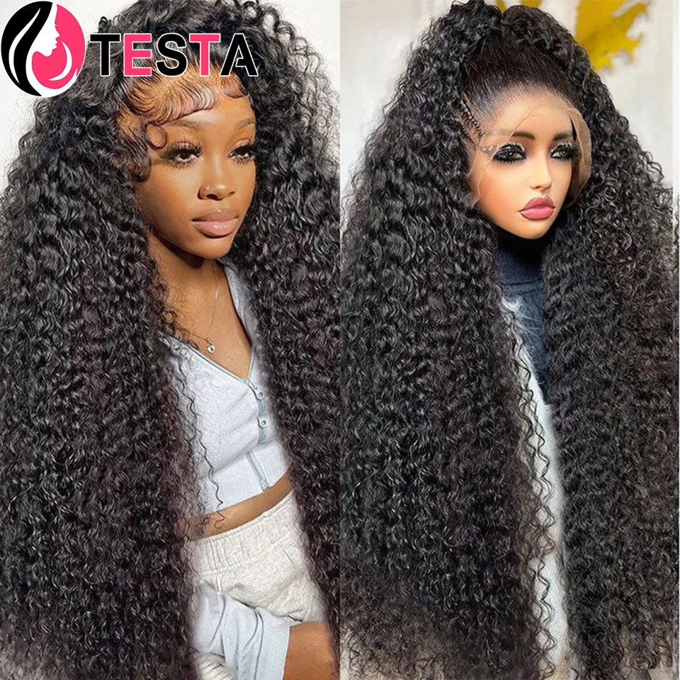 

300 Density Jerry Curly Human Hair Wigs 13x4 HD Transparent Lace Front Wig 4x1 T Part Lace Closure Brazilian Human Hair For Wome