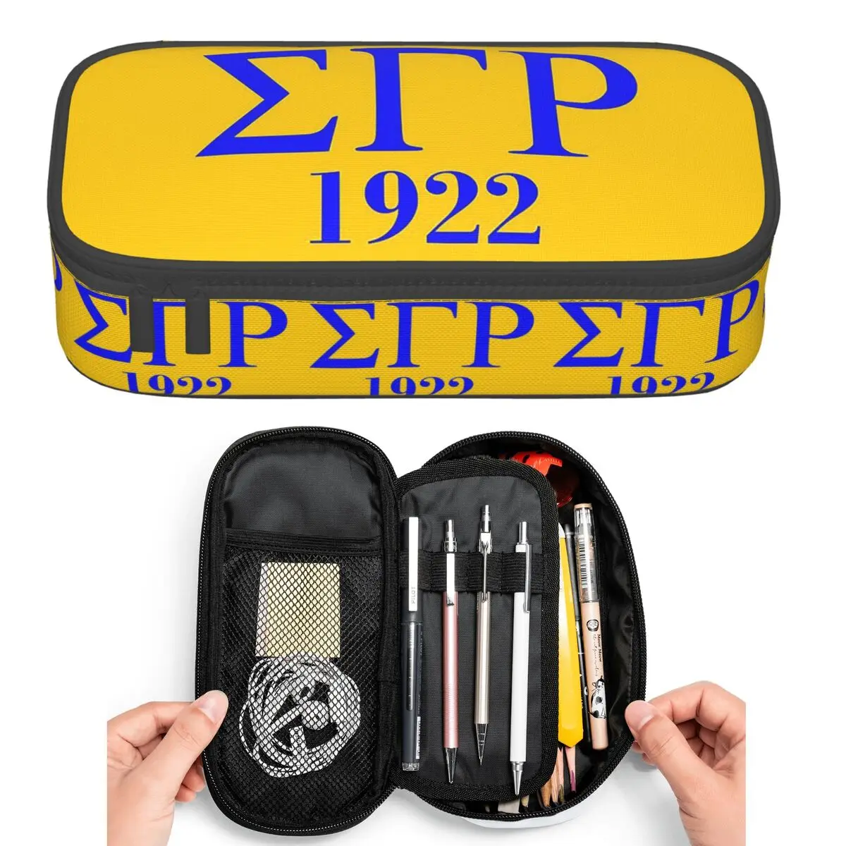 Estuches para lápices Sigma Gamma Rho 1922, caja para lápices para estudiantes, bolsa para lápices de gran capacidad, soporte para bolígrafos