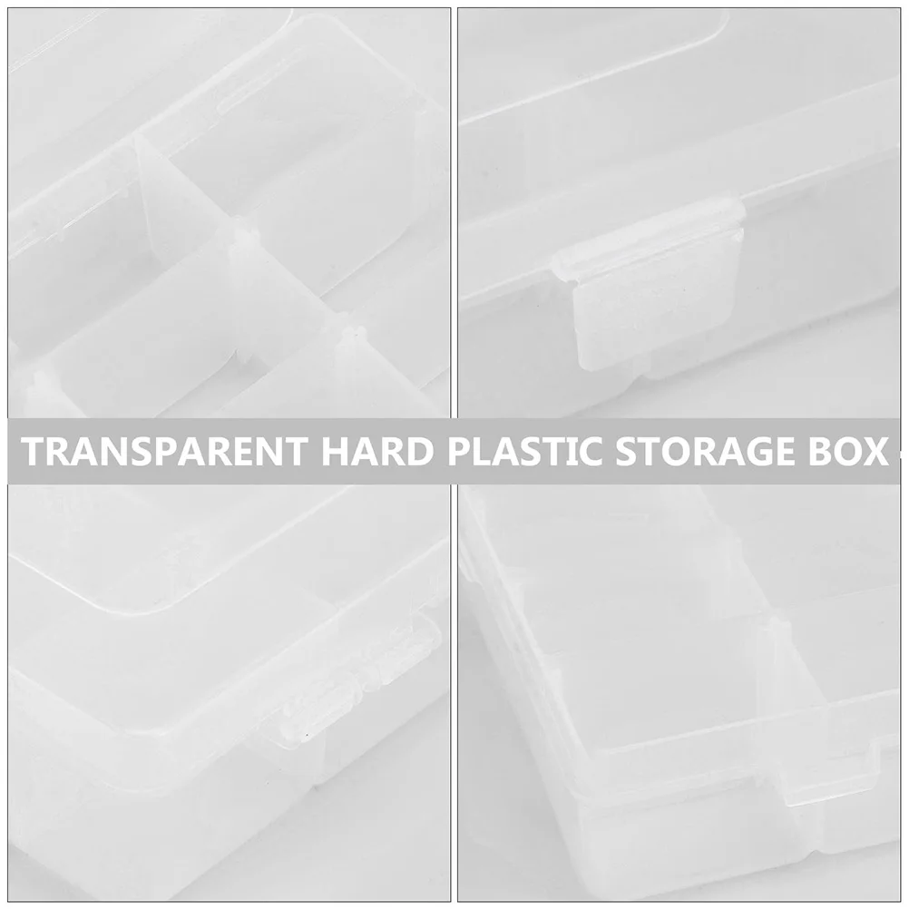 3 個長方形収納ボックス透明ネイルアートビーズ真珠ジュエリーオーガナイザーポータブル小物コンテナ