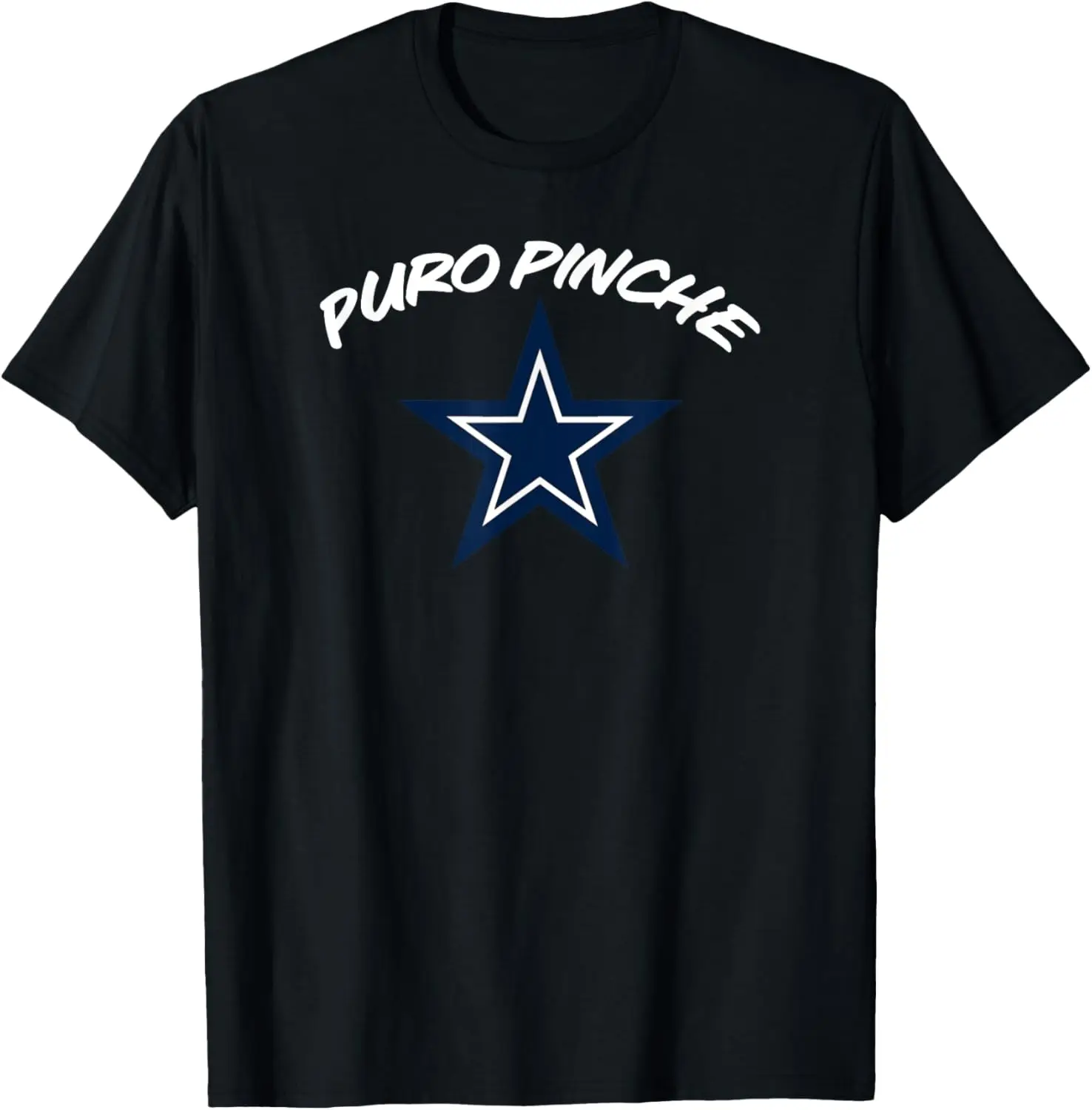 Schlichtes „PURO PINCHE Cowboys“-Grafik-T-Shirt