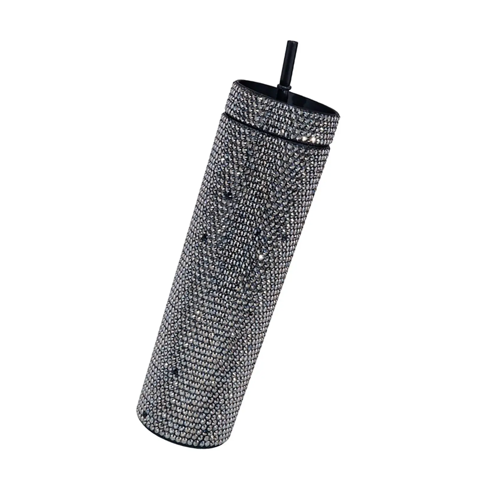 Studded Bling Diamond Travel Coffee Mug Leakproof Rhinestone Tumbler with Lid and Straw Iced Coffee Tumblers 16oz for Woman Gift