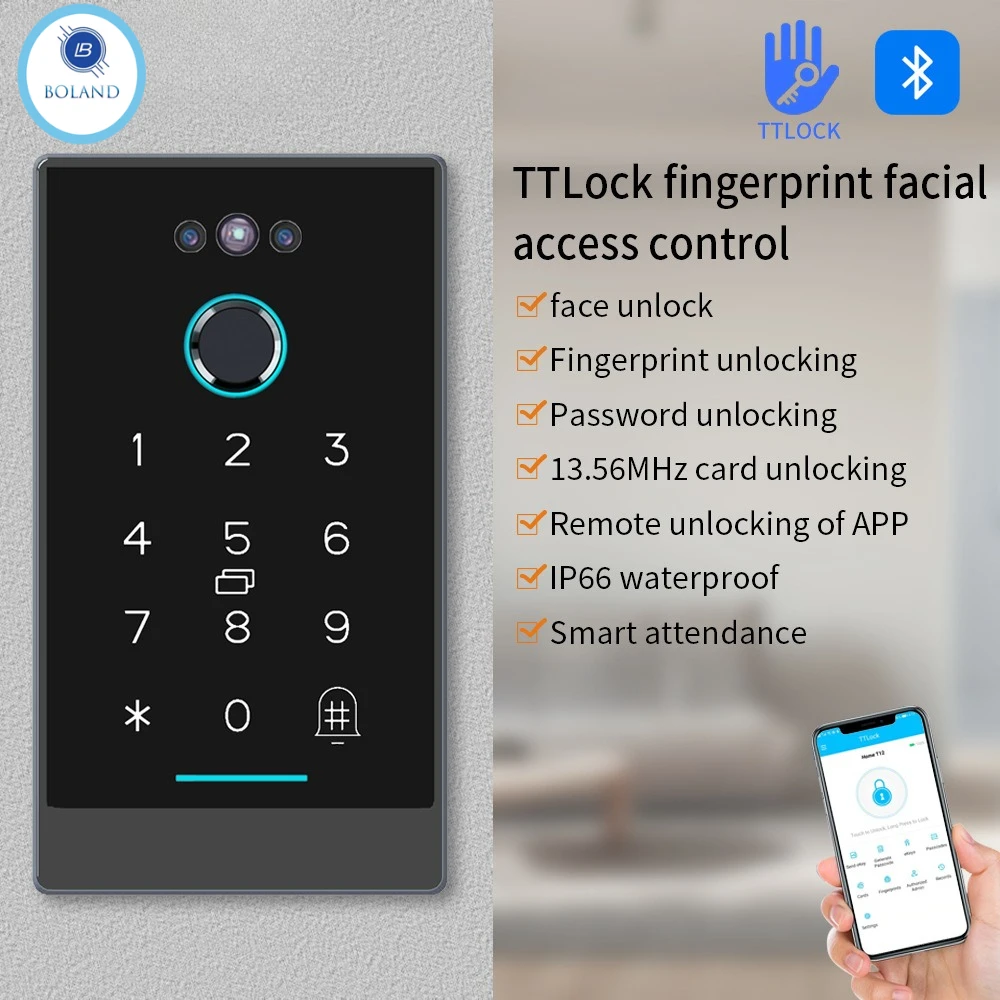 

Распознавание лиц по отпечаткам пальцев, контроль доступа, приложение TTLOCK, клавиатура, электронный дверной замок для лица, машина для посещаемости лица, бесплатное программное обеспечение
