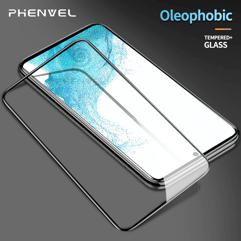 For Galaxy S22 Protective Glass Oleophobic Full Cover Tempered Glass Screen Protector For Samsung Galaxy S22 Plus