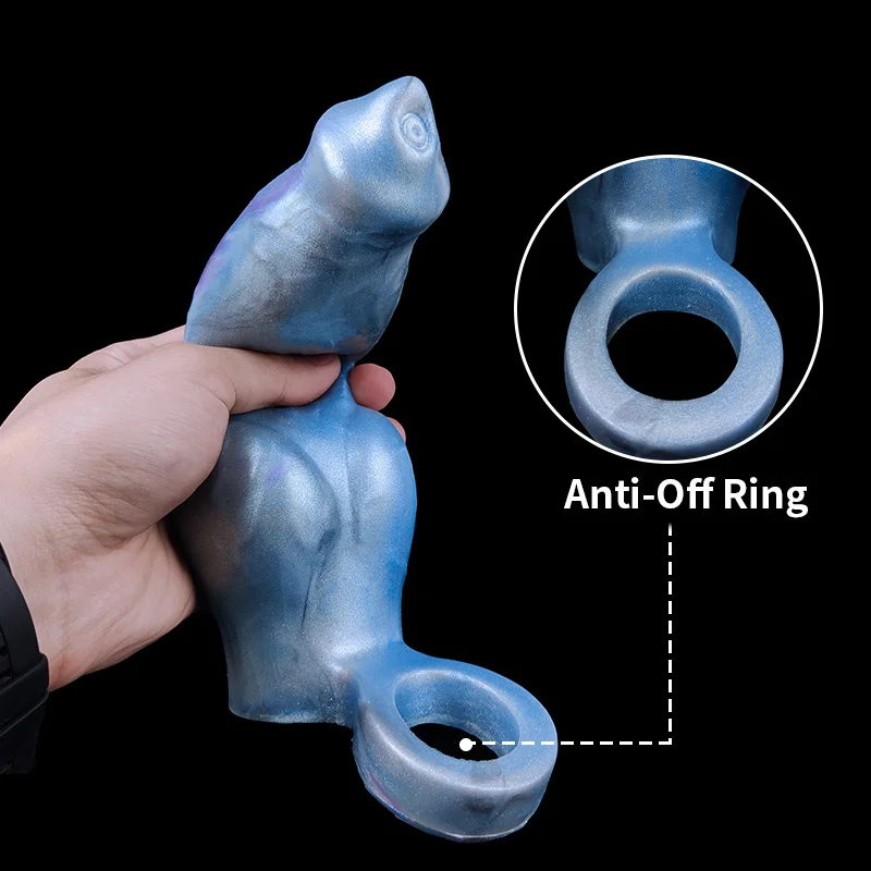 YOCY Fantasy Penis Sheath Dog Dildo Shape With Anti-Off Ring 7cm Big Knot Enlargement Silicone Dick Cover Sex Toys For Couples