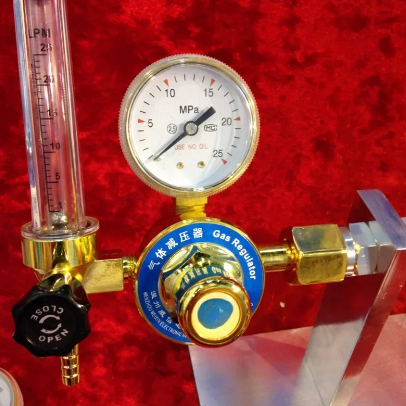 Gold Plated WX55-A Argon AR Reducer Reducer Meter 25MPA G5/8 Single Stage