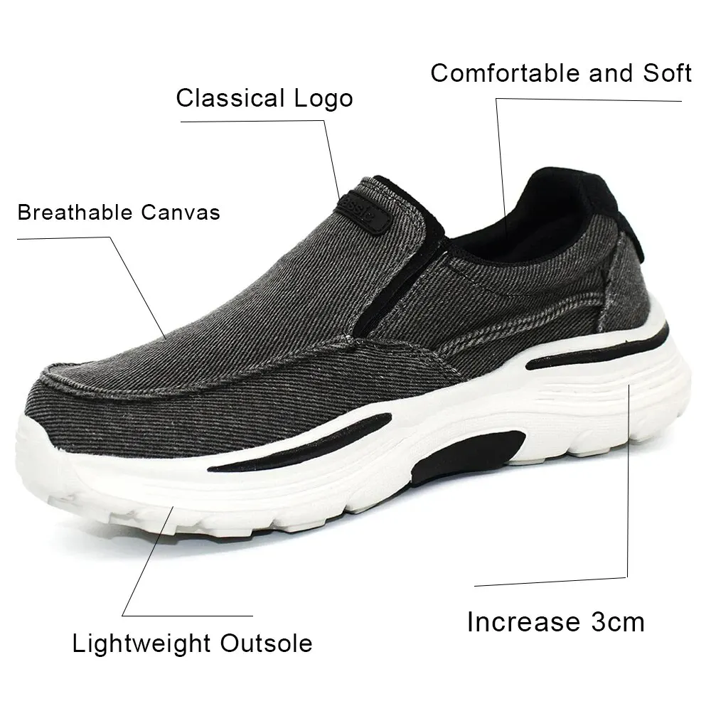 Hommes Chaussures Confortable Toile Chaussures Mocassins Respirants Pour Hommes Slip Sur La Marche Sneakers