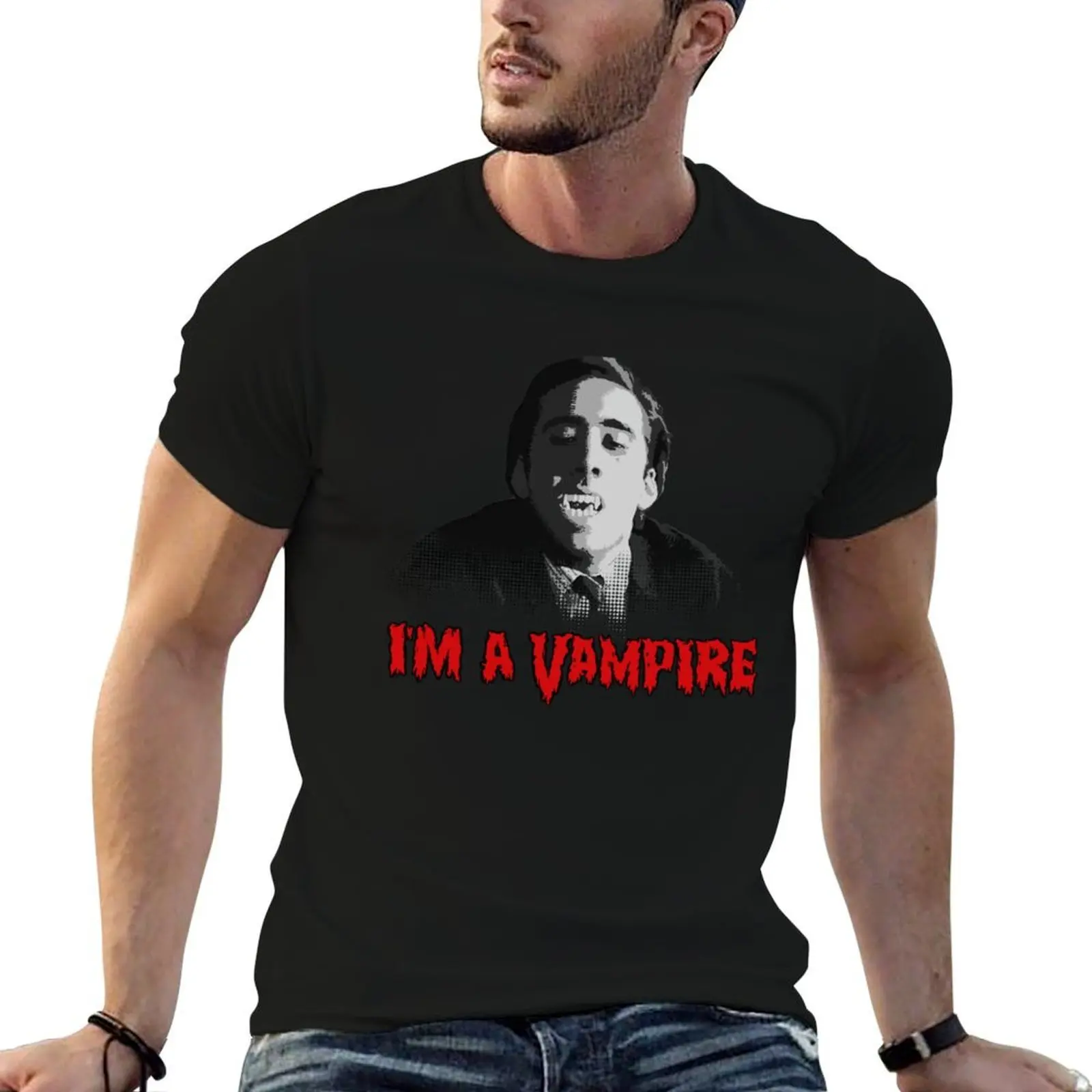 

summer Vampire man (Vampire's Nicolas T-Shirt A man Cage - I'm t Kiss) for t shirts shirt funny graphic
