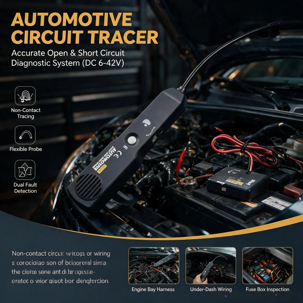 【Newest】 Professional EM415 Pro Automotive Cable Tracker, Short & Open Wire Locator, Car Electrical Fault Diagnostic Testing Too