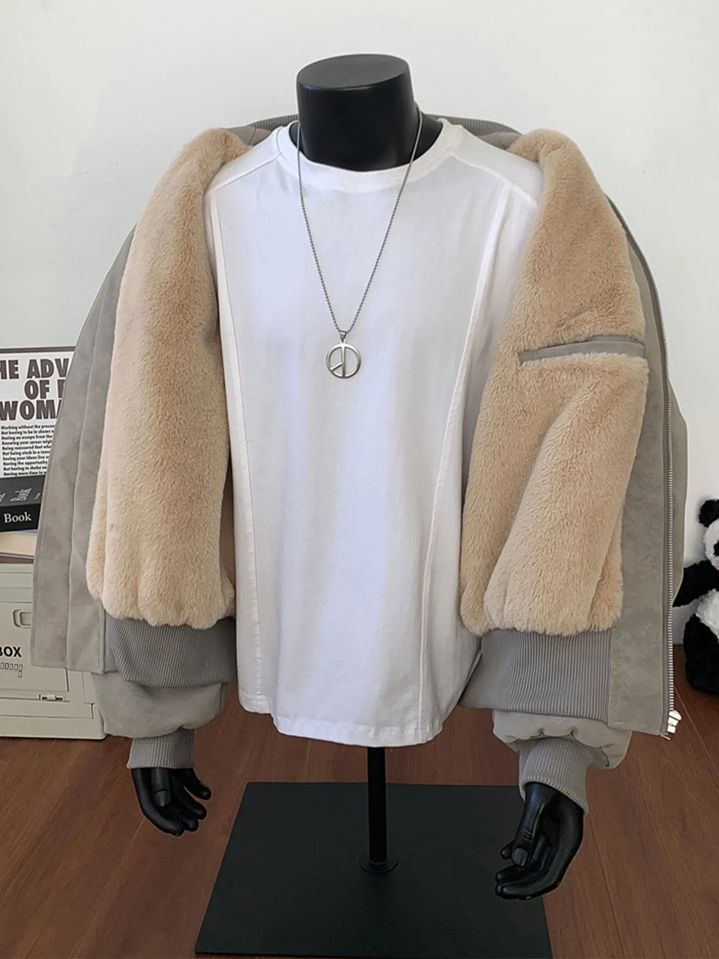 

Зимнее женское пальто Cleanfit American Style из утолщенной искусственной кожи и хлопка с имитацией кроличьего меха, теплое, с защитой от холода