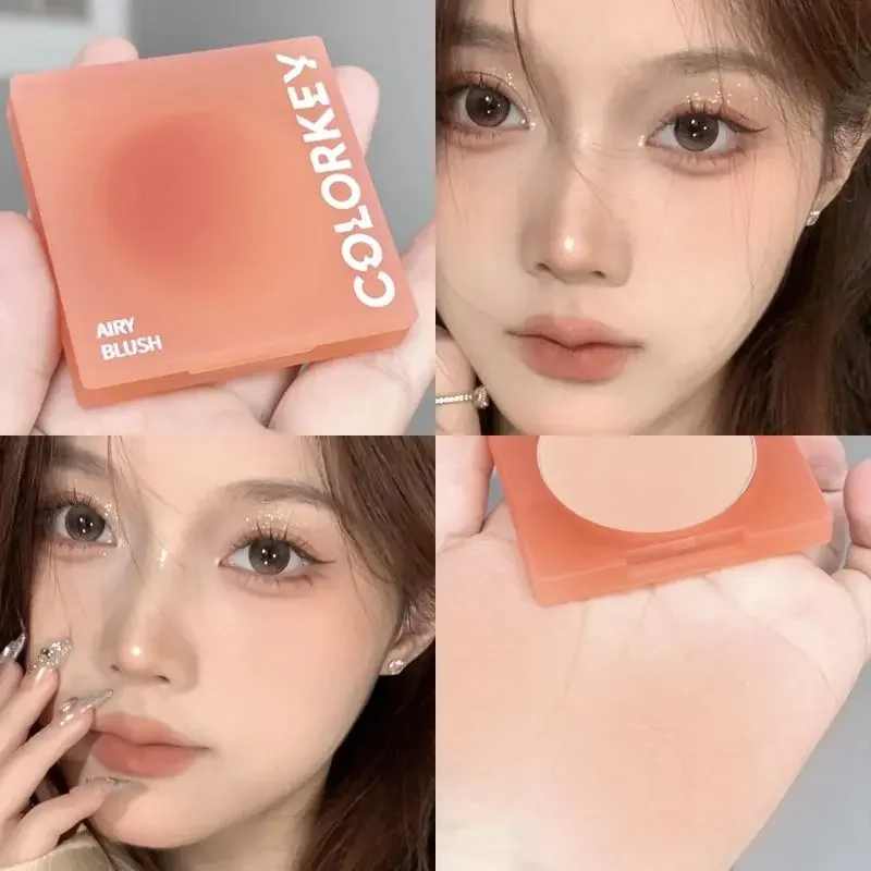 Colorkey Blush Nieuwe Nude Kleur Waterdicht Gemakkelijk Te Kleuren Matte Blush Gezicht Helderder En Contourend Glanzend Blush Palet