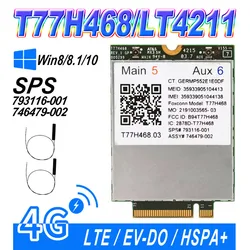 Módulo 4G para PLACA de SEgunda guerra mundial LT4211 LTE / EV-DO/HSPA, T77H468, gobi5000 m.2, Elitebook 820, 840, 850, g2, 810, g3 z