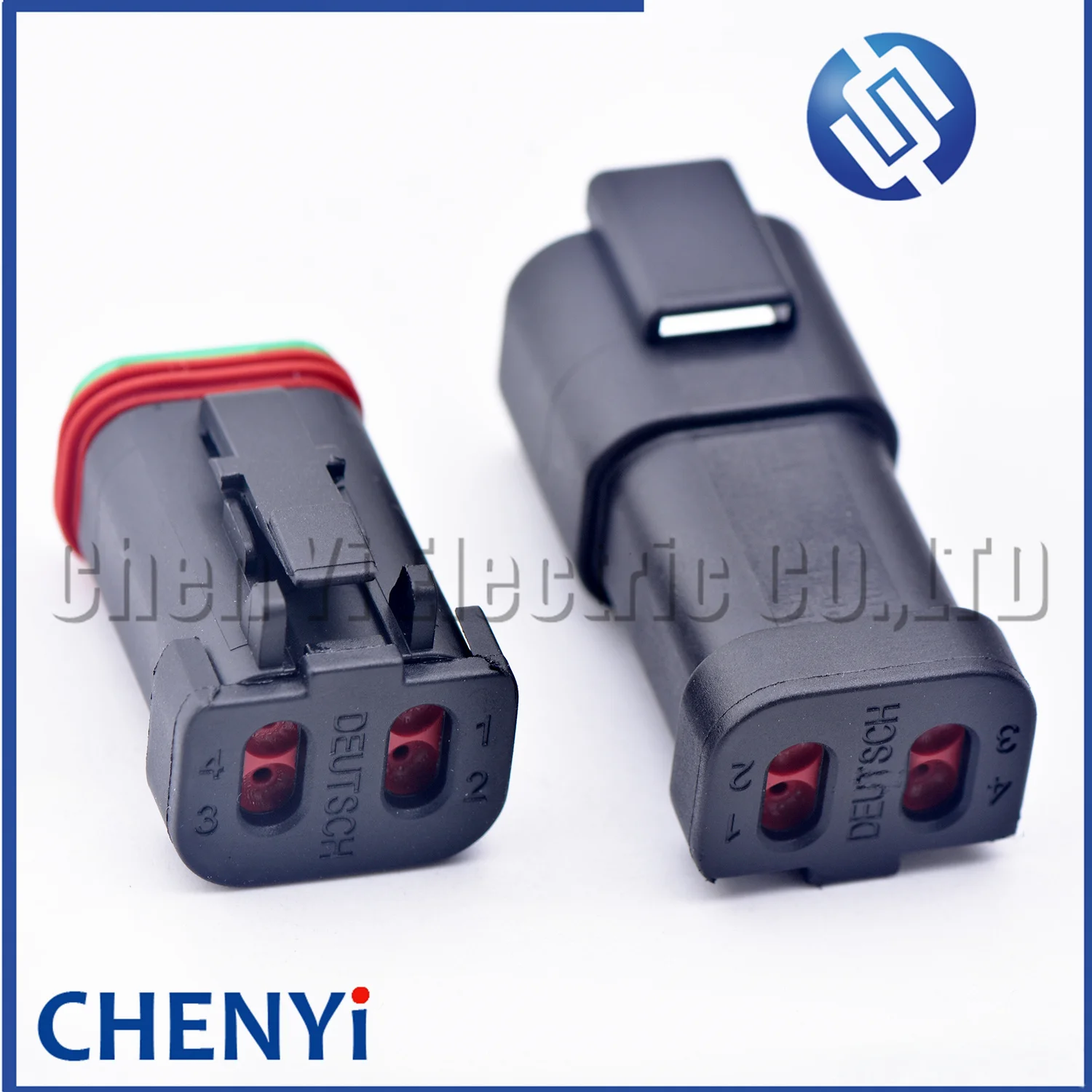 4 Pin Black Deutsch DT series Connector Waterproof Plug Socket DT06-4S DT04-4P DT06-4S-E005 DT04-4P-E005 For Engineering Vehicle