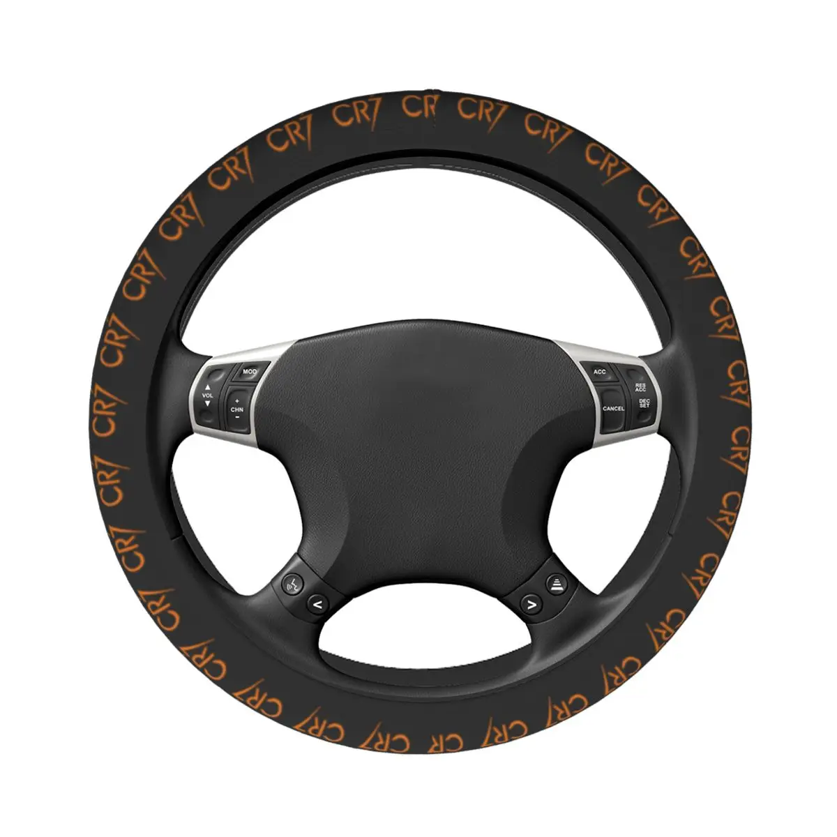 CR7 Football Car Steering Wheel Cover 38cm Anti-slip Ronaldos Auto Steering Wheel Protector Elastische Auto Decoration Car Decor