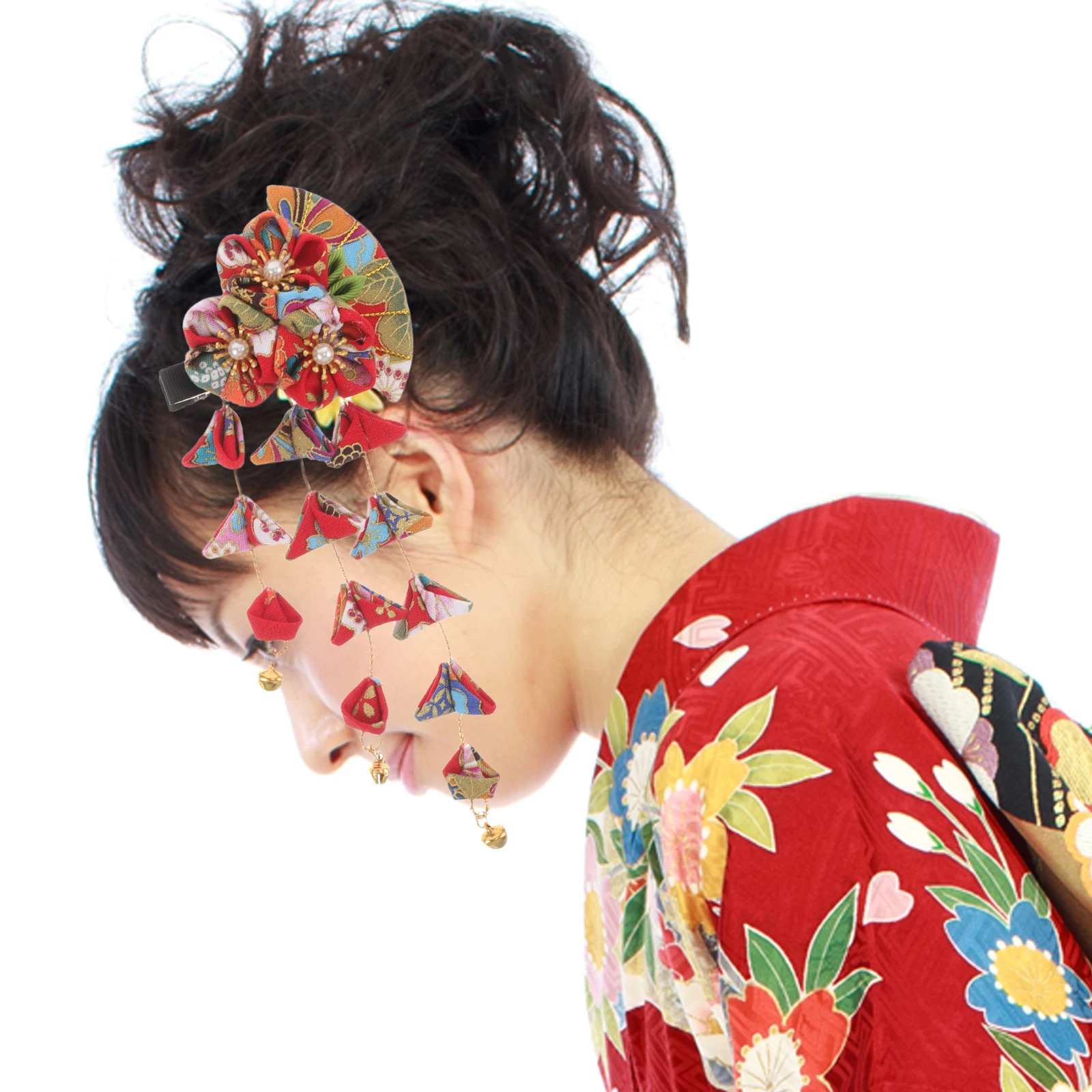 

3pcs Japanese Clips Kimono Flower Tassel Hairpins Set Women Hanfu Hair Accessories Durable Hair Barrettes Tassels Hairpin For