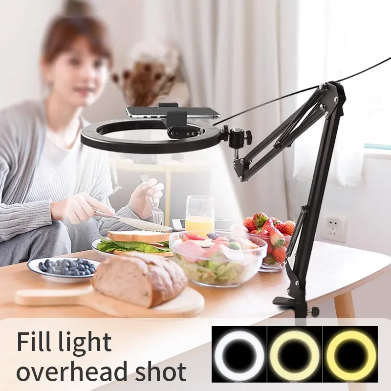 inch LED Selfie Ring Light With Stand Phone Ring Lamp Desk Photography Lights for Makeup Youtube TikTok Video Ringlight