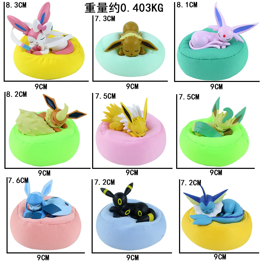8cm Anime Pokémon Eevee Figur Blindbox Spielzeug Multi-Form-Serie PVC-Modell Tischdekoration Ornament Geburtstags- und Weihnachtsgeschenk – Detail 2