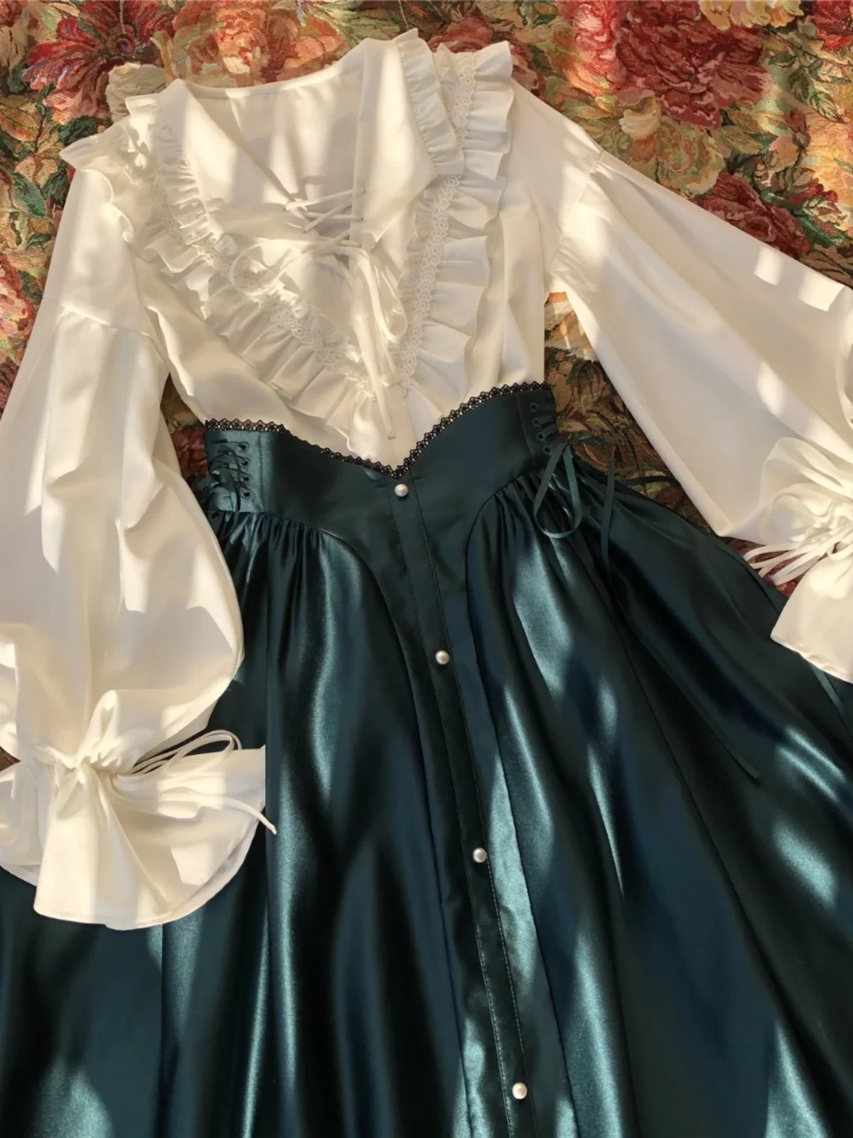 

2025-Pre-order Elegant Melody Light Lo Shirt+Half Skirt Set Lolita Dress
