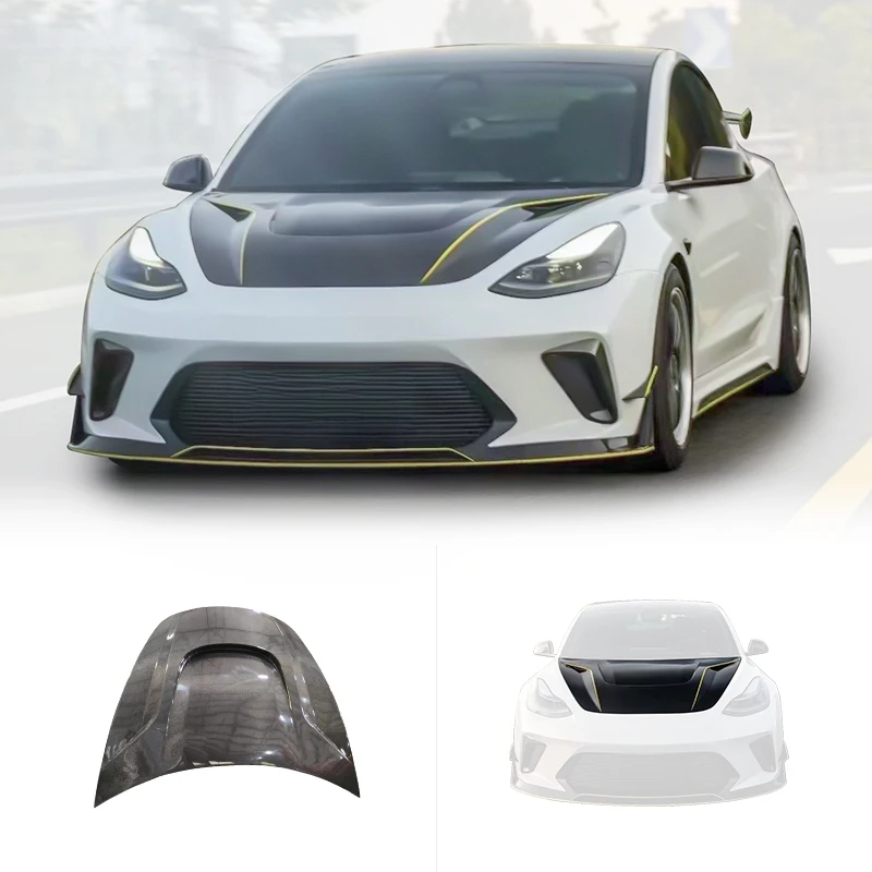 Carbon Fiber Bonnet For Model 3