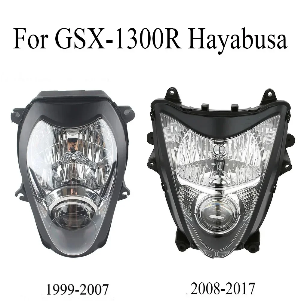 Motorcycle Front Headlight Lamp Assembly For Suzuki Hayabusa GSXR1300 1999-2009 2010 2011 2012 2013 2014 2015 2016 2017 Clear