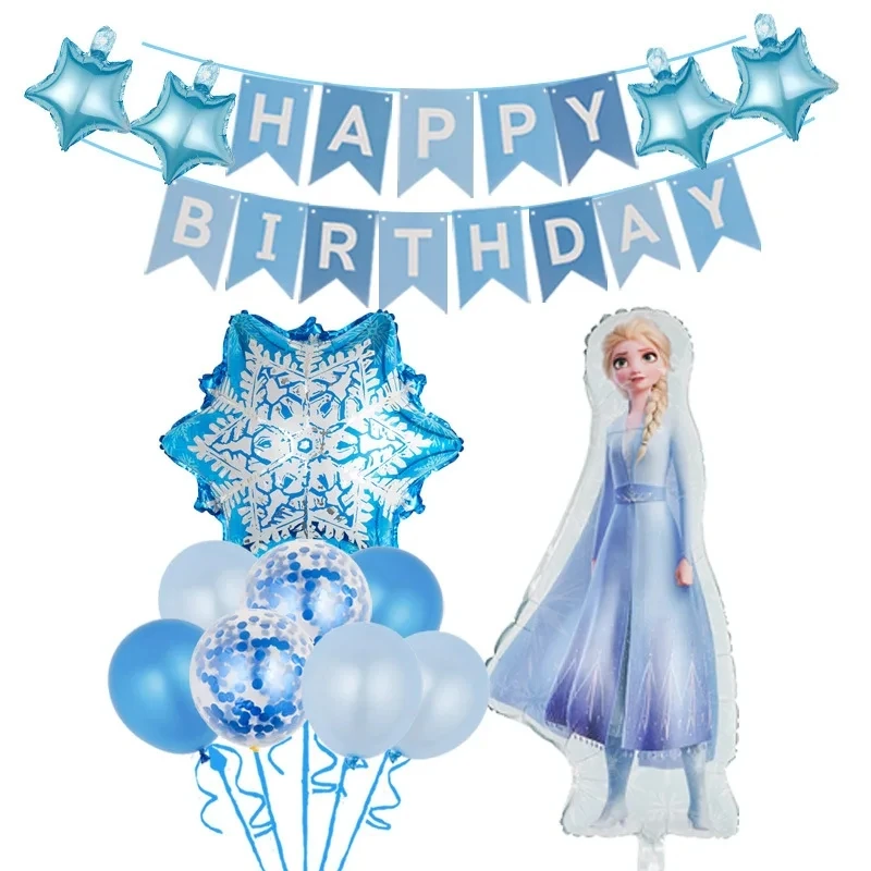 Disney Anna Elsa Olaf Frozen themed birthday party aluminum film balloon set