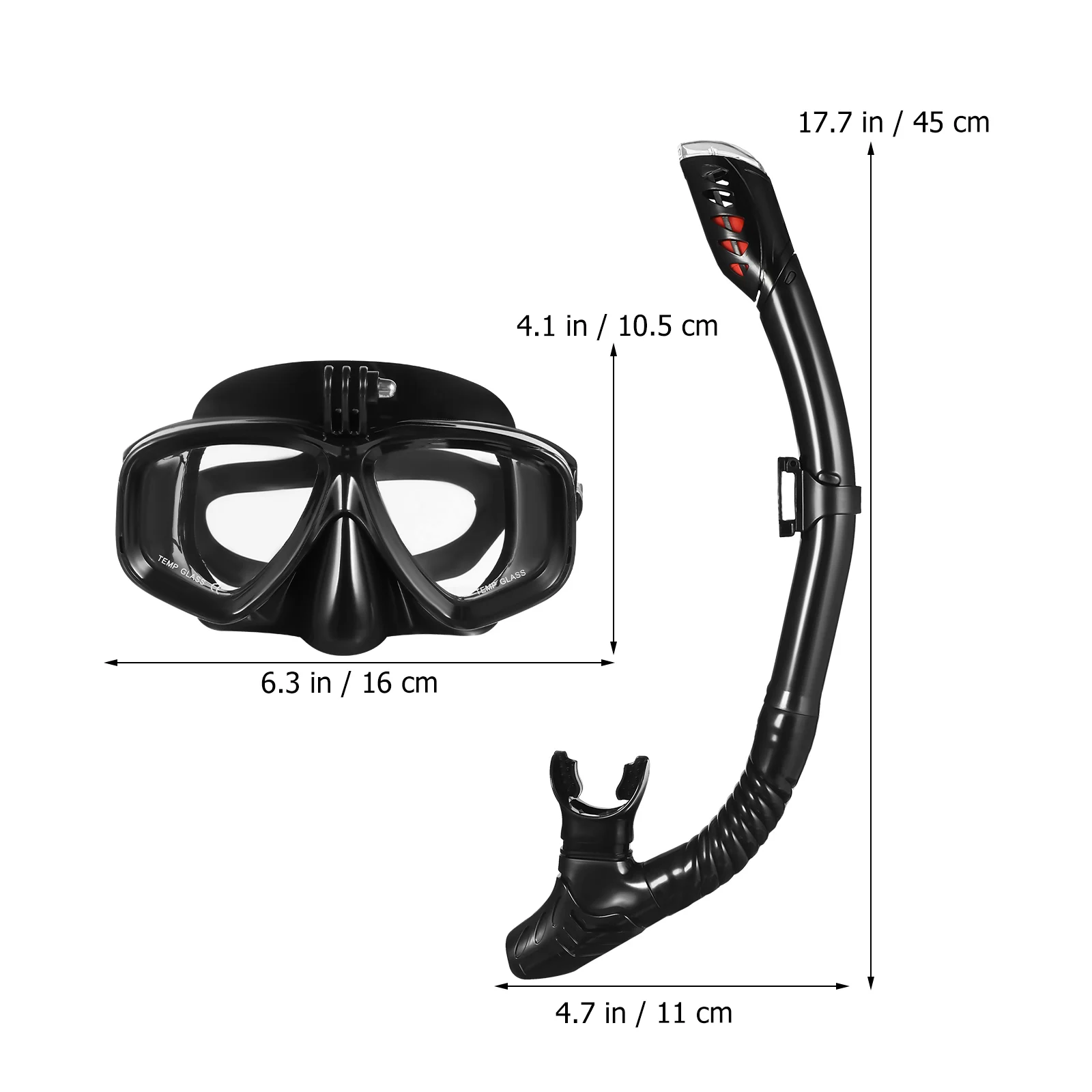 

Fully Dry Breathing Tube Snorkeling Suit Diving Equipment Diving Mask(Black Earplugs for Random Color)