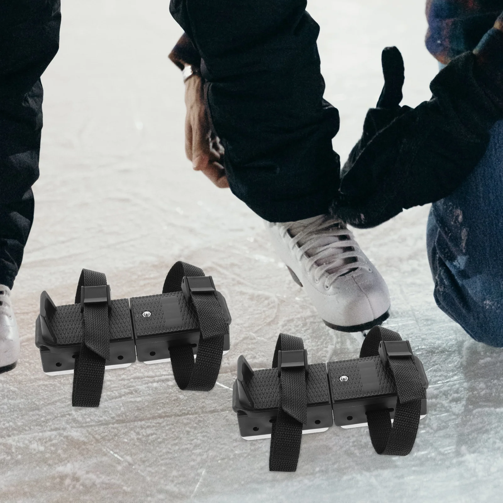 

1Pair Reusable Ice Skates for Toddlers Strong Build Anti-Fall Design Adjustable Fit Lightweight Skating Shoes for Little