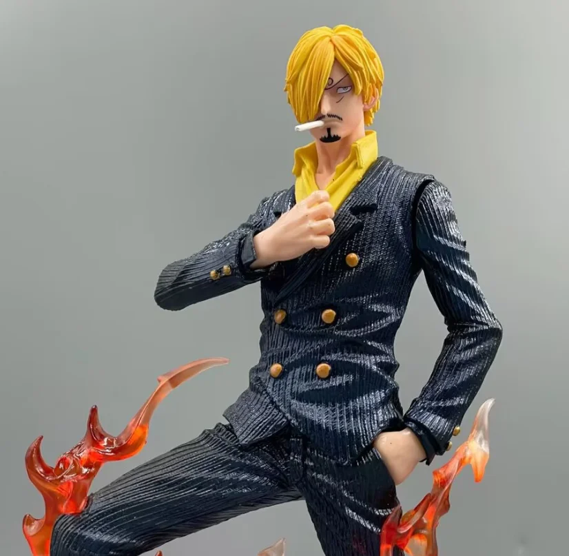 ワンピース-レゾナンスシリーズ-ブラックフット-サンジ-ホワイトスーツ-アニメ-pvcフィギュア-コレクタブルスタチュー-デスクトップオーナメント-アニメファン向け